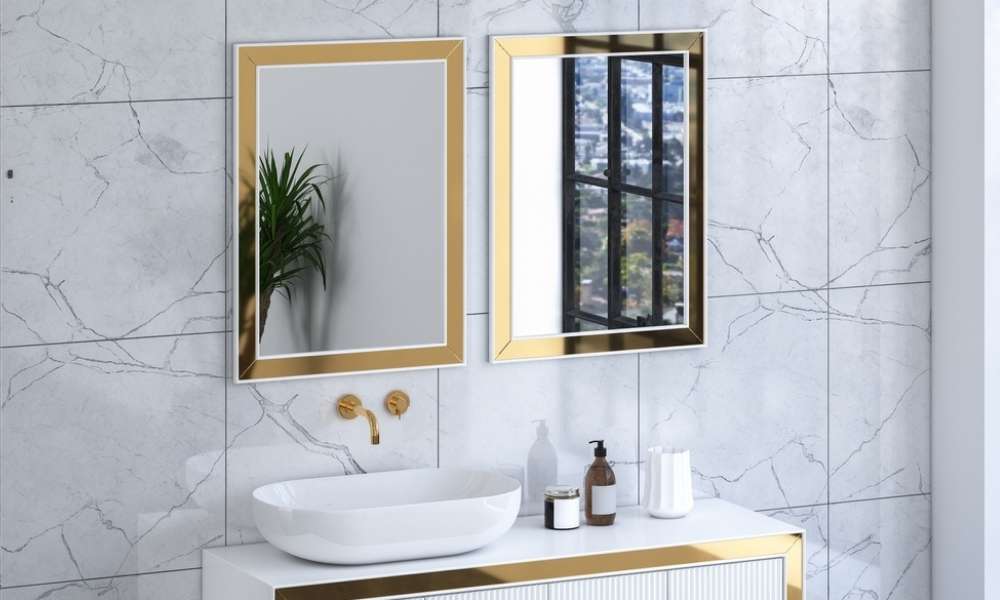 Double Gold Mirrors