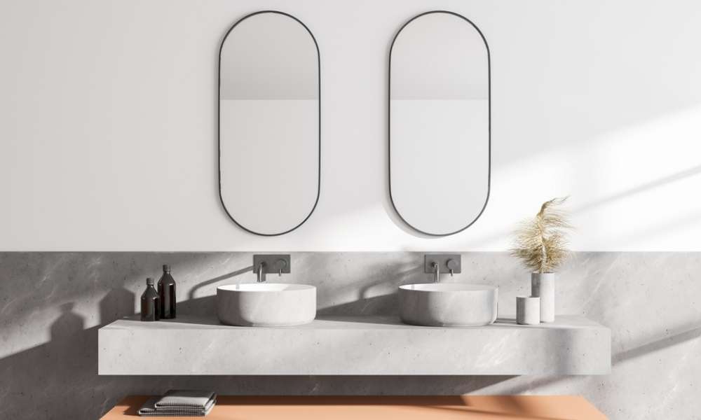 Oval Double Sink Mirrors