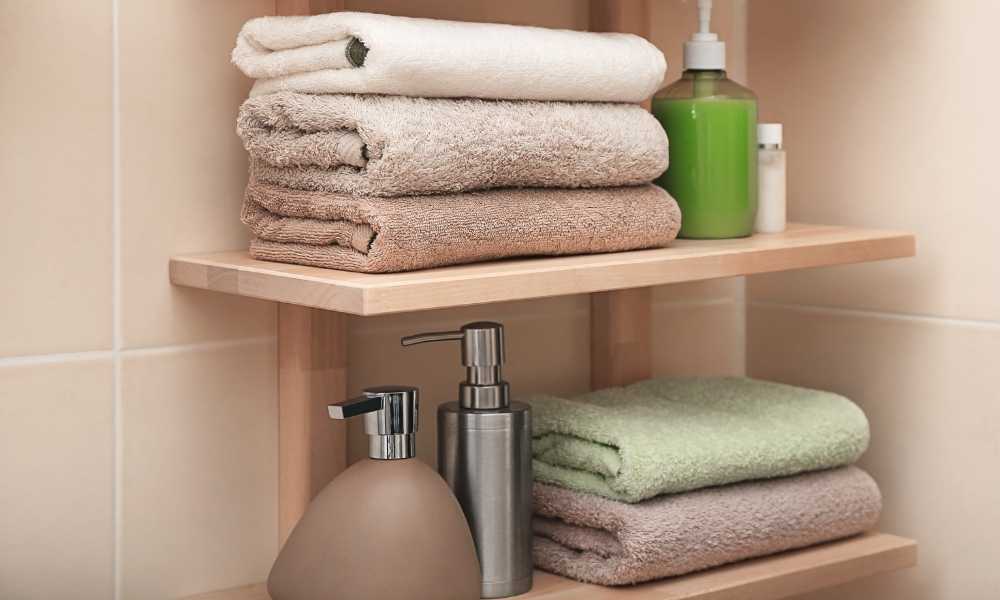 Modern Bathroom Towel Racks with integrated shelves