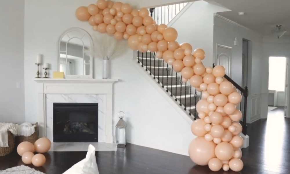 Balloon Garland For Stairs
