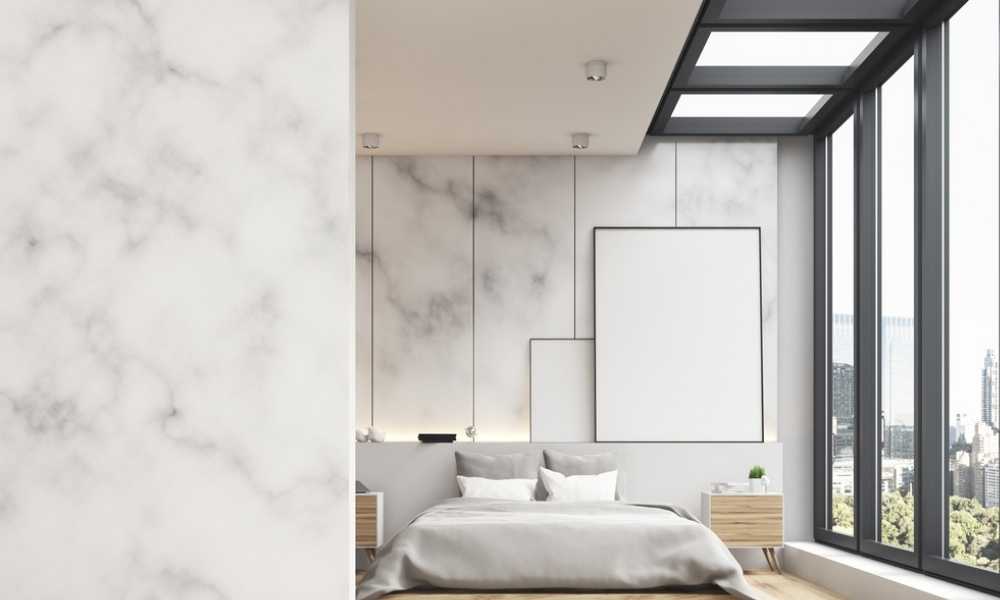 Marbled Wall Bedroom