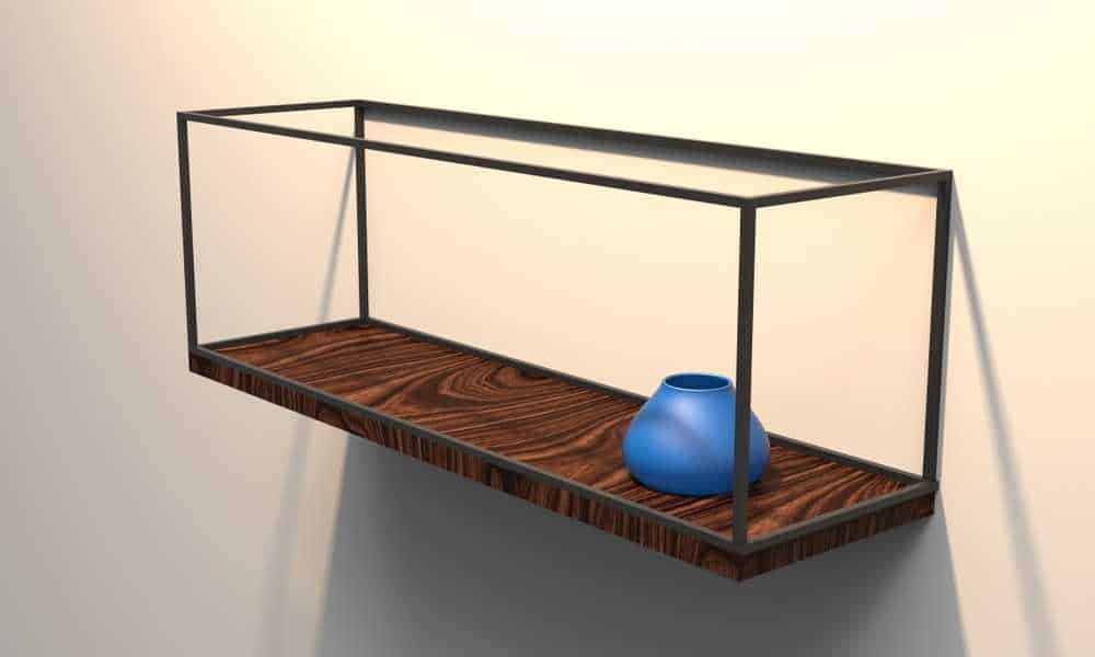 Wireframe Floating Shelf Decor