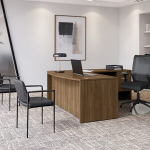 Alternative view of Reed Stacking Guest Chair with Arms